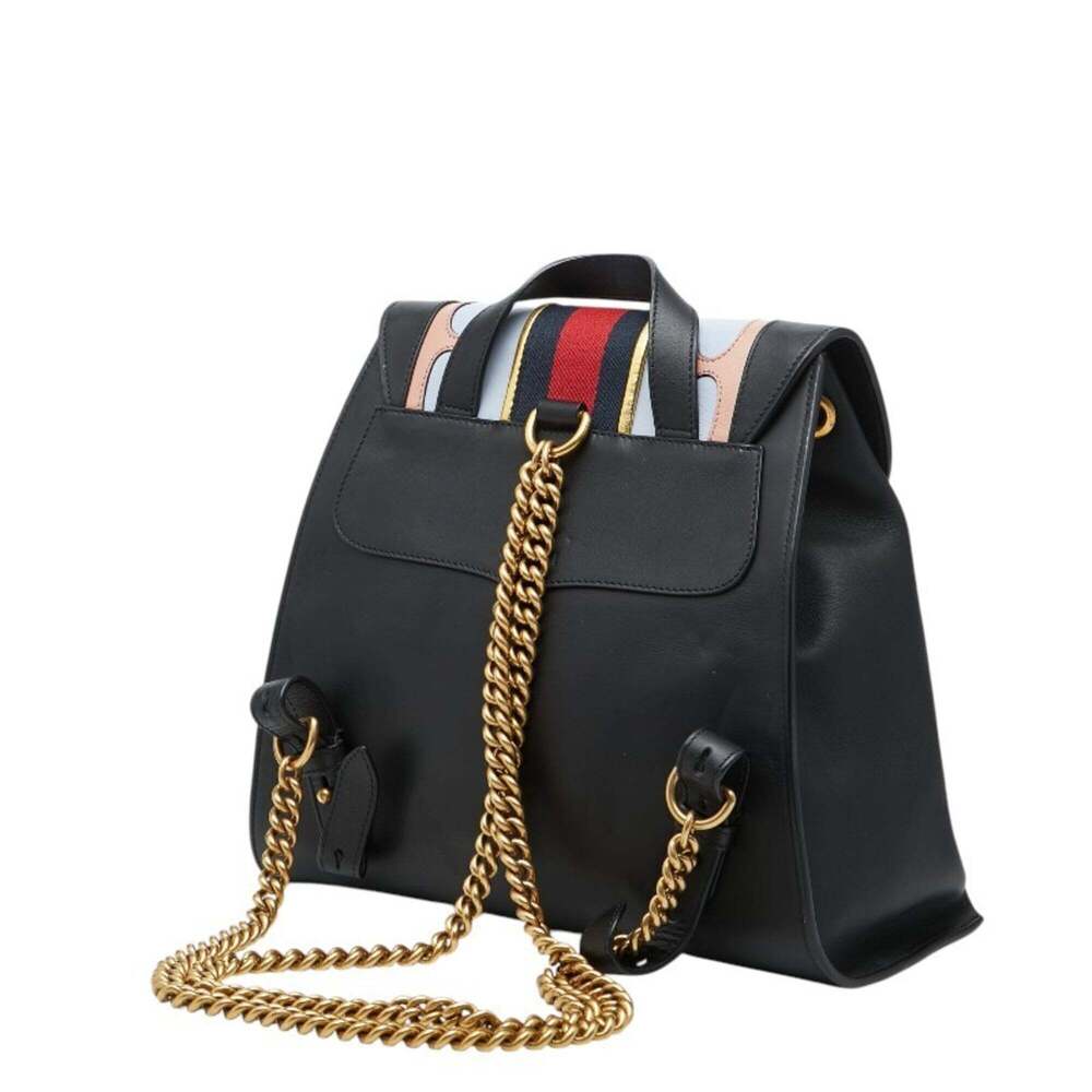 GUCCI Black Leather GG Marmont Backpack - Picture 2 of 14